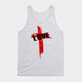 LOVE - Christian Cross Tank Top